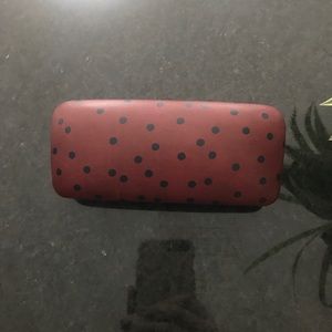 Madewell Red and spotted glasses case